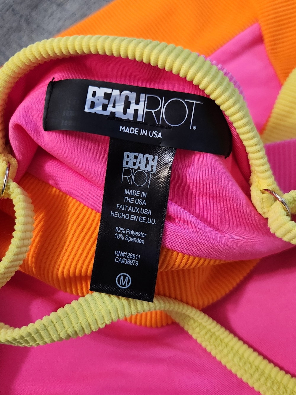 New!Beach Riot Eva Top Soleil Colorblock - Picture 12 of 13